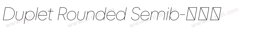 Duplet Rounded Semib字体转换